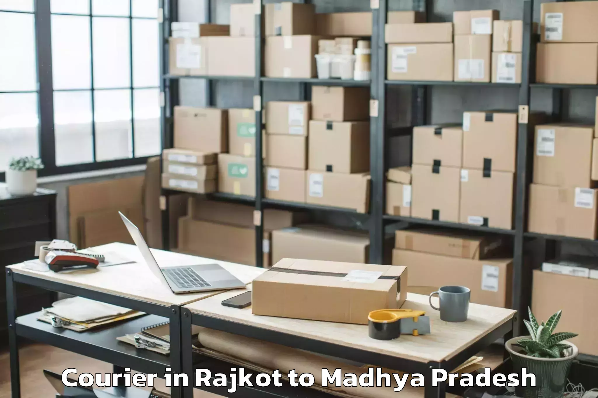 Reliable Rajkot to Rahatgarh Courier